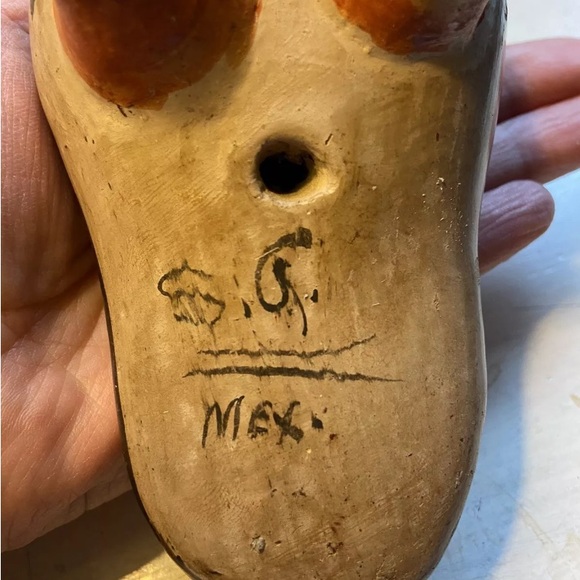 Vintage Mexican Tonala Clay Pottery Bird Signed Simeon Galvan Hand Painted 🐧 - Picture 7 of 9